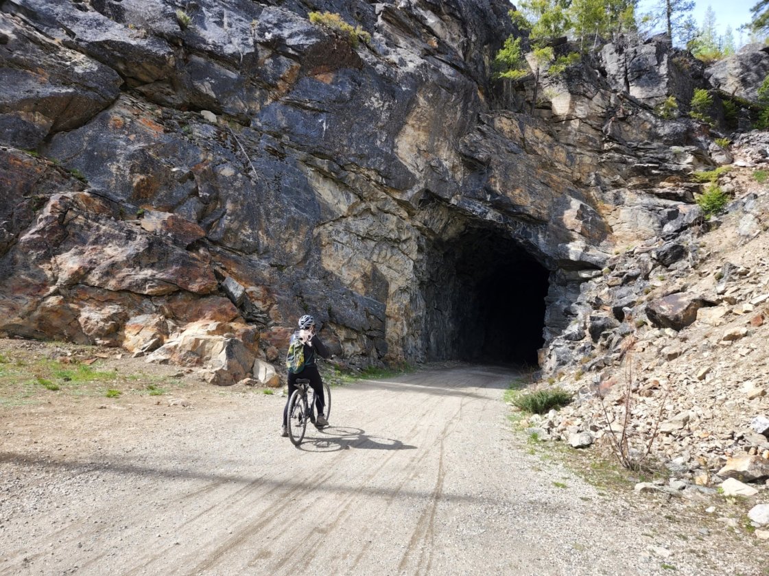 Entering one of the tunnels