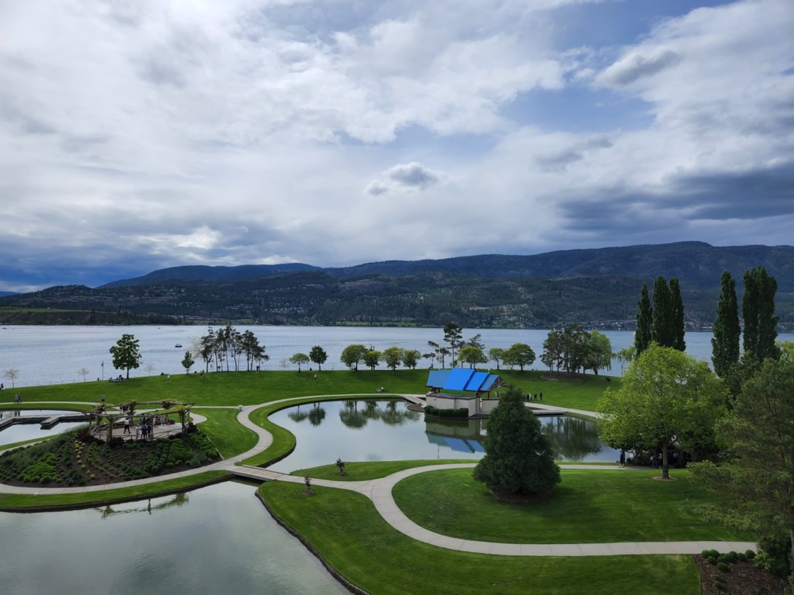 View from The Royal Kelowna rooftop pool